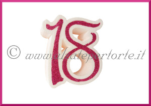 numero in polistirolo con decorazione glitter argento