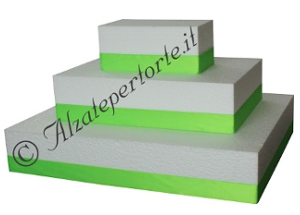 alzata in polistirolo per torte multipiano a forma rettangolare