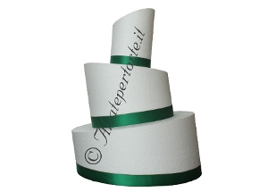 base multipiano in polistirolo a forma di torta wonky