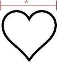 Cuore di lato e spessore definito